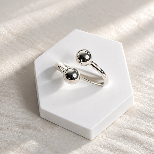 Anillo Esfera Ajustable · Plata 925