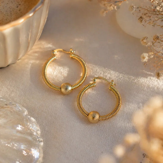 Aros Argolla Verona Enchapado Oro 24K