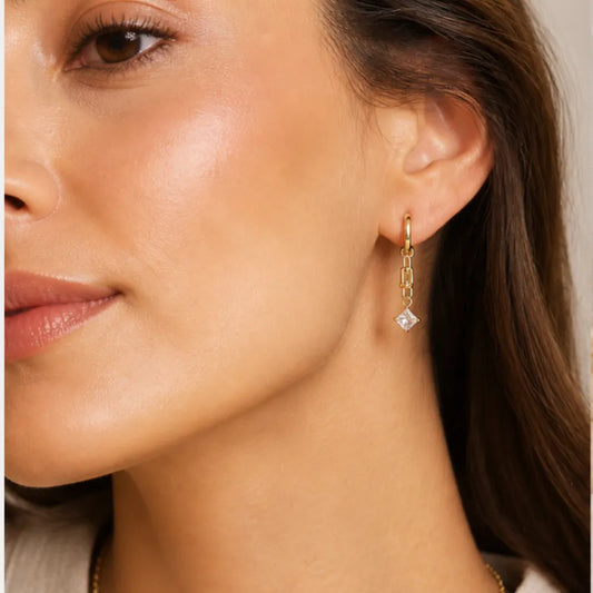Aros Lumiére Enchapado Oro 24K