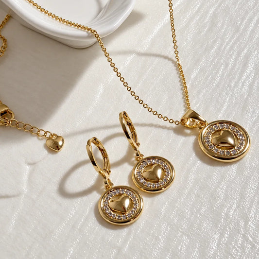 Conjunto Cuore Luce Enchapado Oro 24K