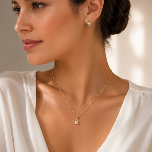 Conjunto Stella Enchapado Oro 24K