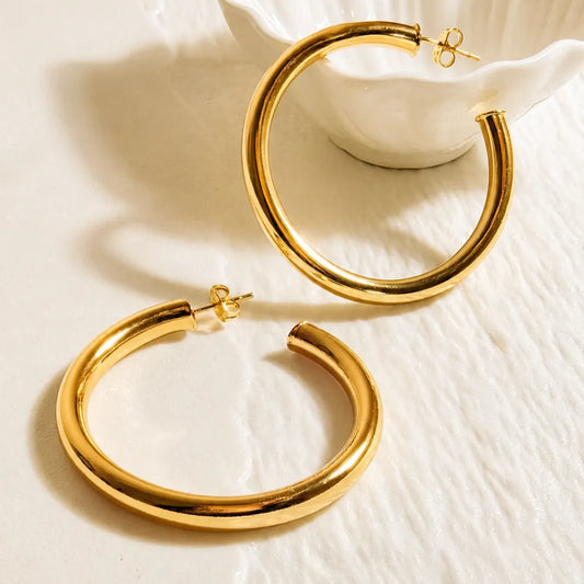 Maxi Argollas Aurelia Enchapado Oro 24K
