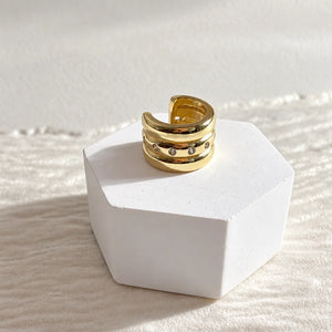 Aro Imperiale Ear Cuff Enchapado Oro 24K
