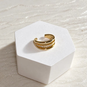 Aro Vittoria Ear Cuff Enchapado Oro 24K