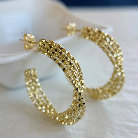 Aros Argolla Festa Enchapado Oro 24K