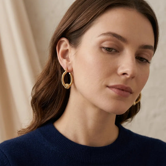 Aros Argolla Verona Enchapado Oro 24K