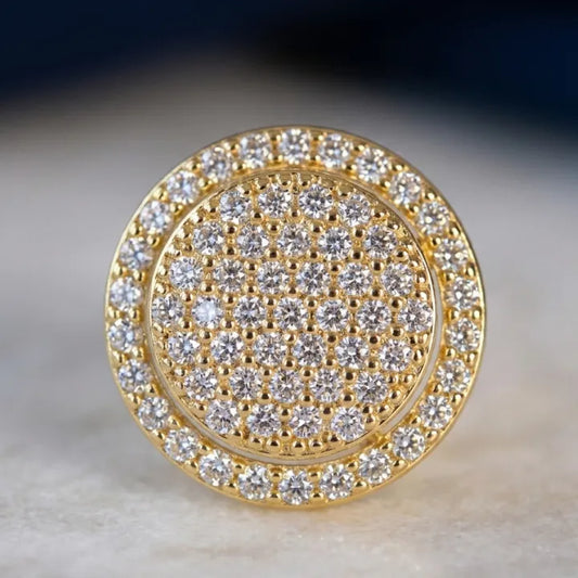 Aros Luna Enchapado Oro 24K