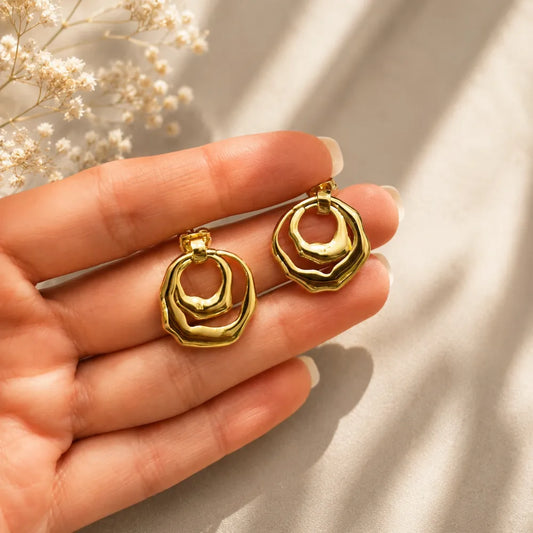 Aros Siena Enchapados Oro 24K
