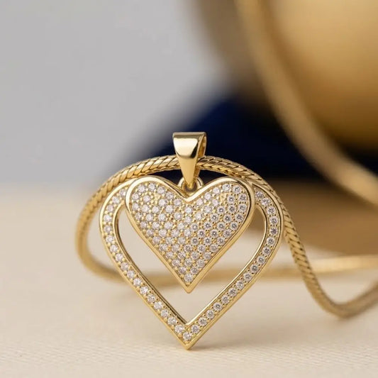 Collar Corazón Eterno Enchapado Oro 24K