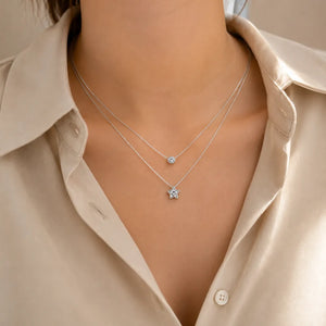 Collar Doble Estrella de Luz Plata 925