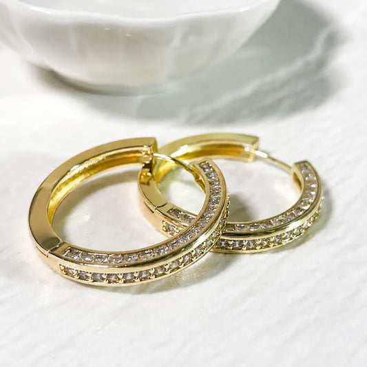 Maxi Argollas Éclat Enchapadas Oro 24K